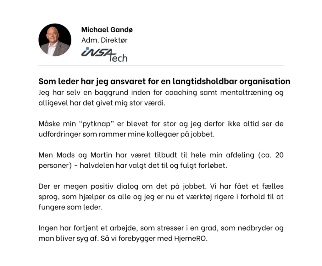 "Fælles sprog som hjælper os alle" 1 Insatech 1